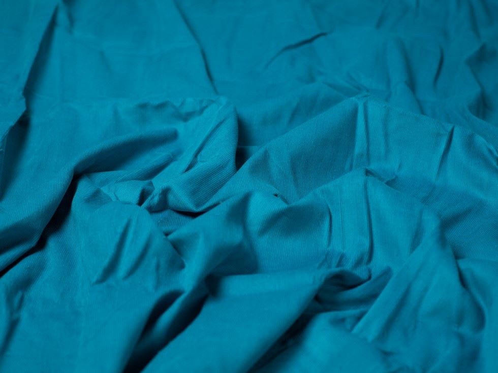 Minerva Core Range Teal 21 Wale Cotton Needlecord Fabric