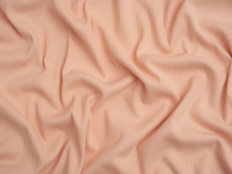 Minerva Core Range Cotton Rib Stretch Knit Fabric Pale Pink
