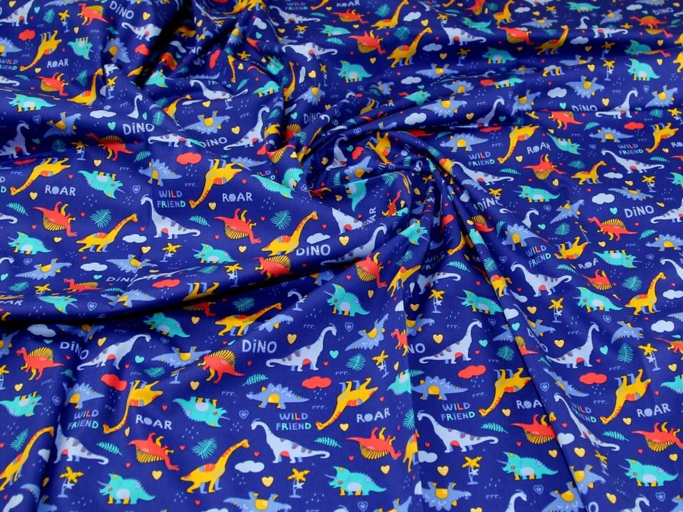 Rose and Hubble 100% Cotton Poplin Fabric Royal
 
