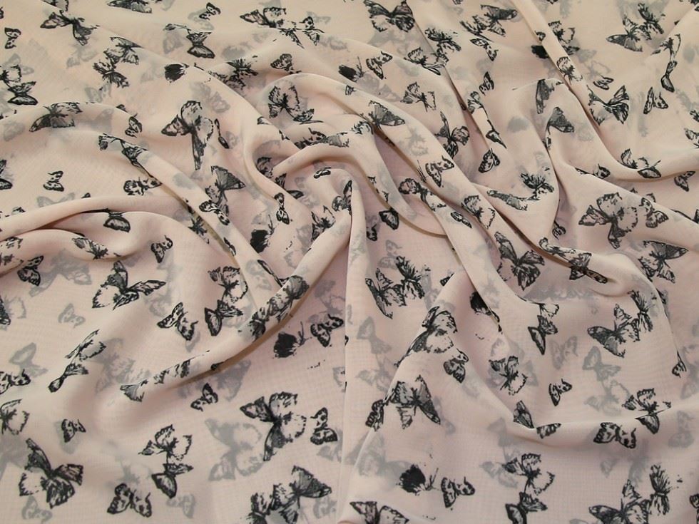 Lady Mcelroy Pink Sheer Chiffon Fabric