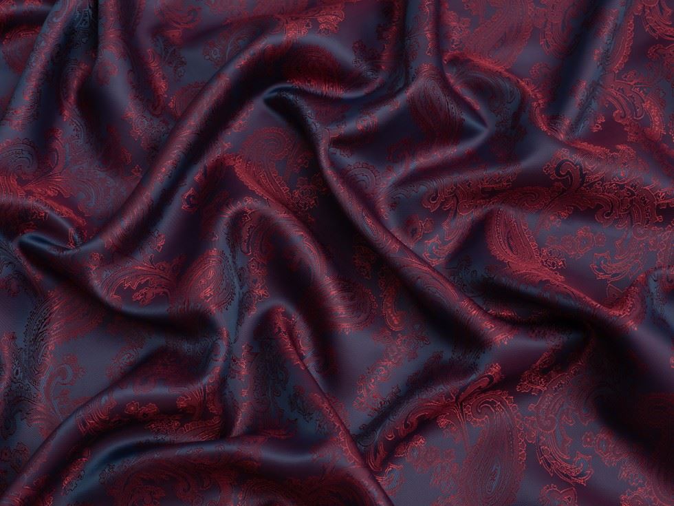 Minerva Core Range Woven Jacquard Lining Fabric Red
 