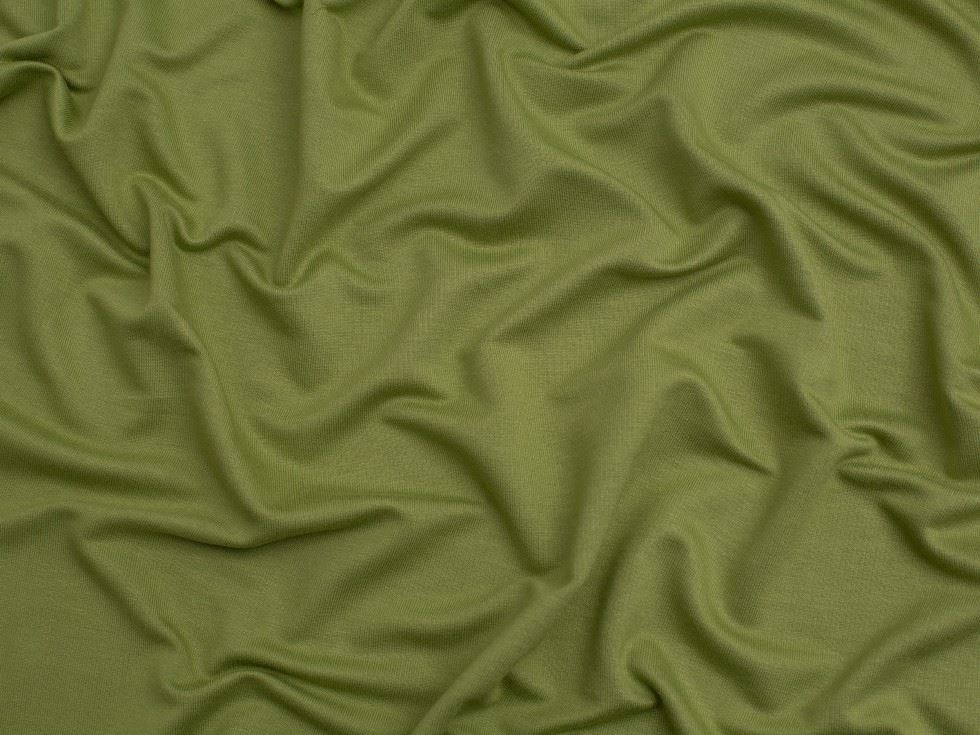 EcoVero Viscose Loop Back Jersey Stretch Knit Fabric Lime Green