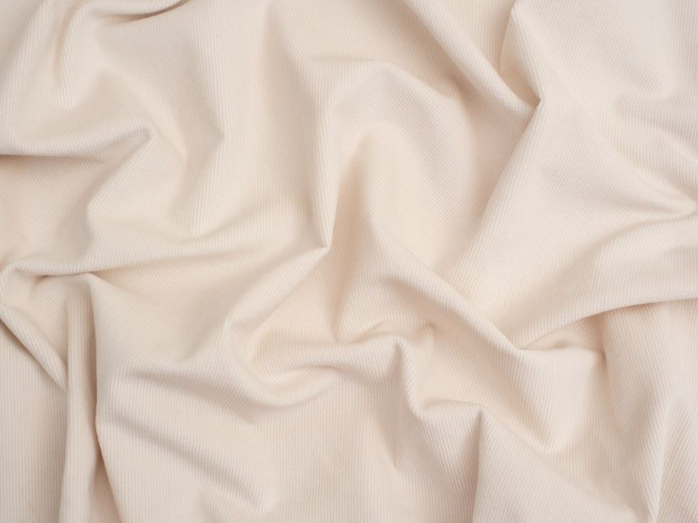 Minerva Core Range 16 Wale Stretch Woven Needlecord Fabric Ivory
 