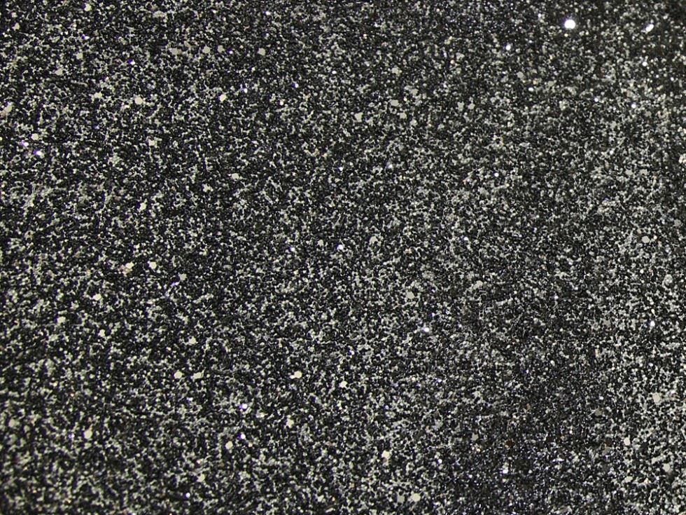 Black Deadstock Glitter Faux Leather Fabric