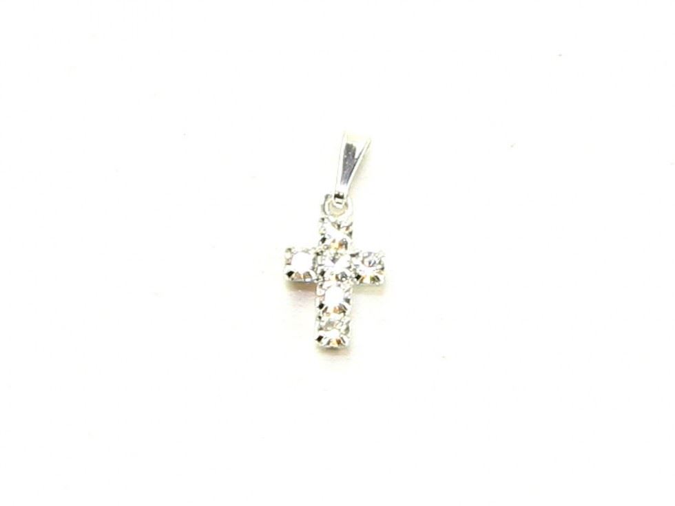 Diamante Cross Silver