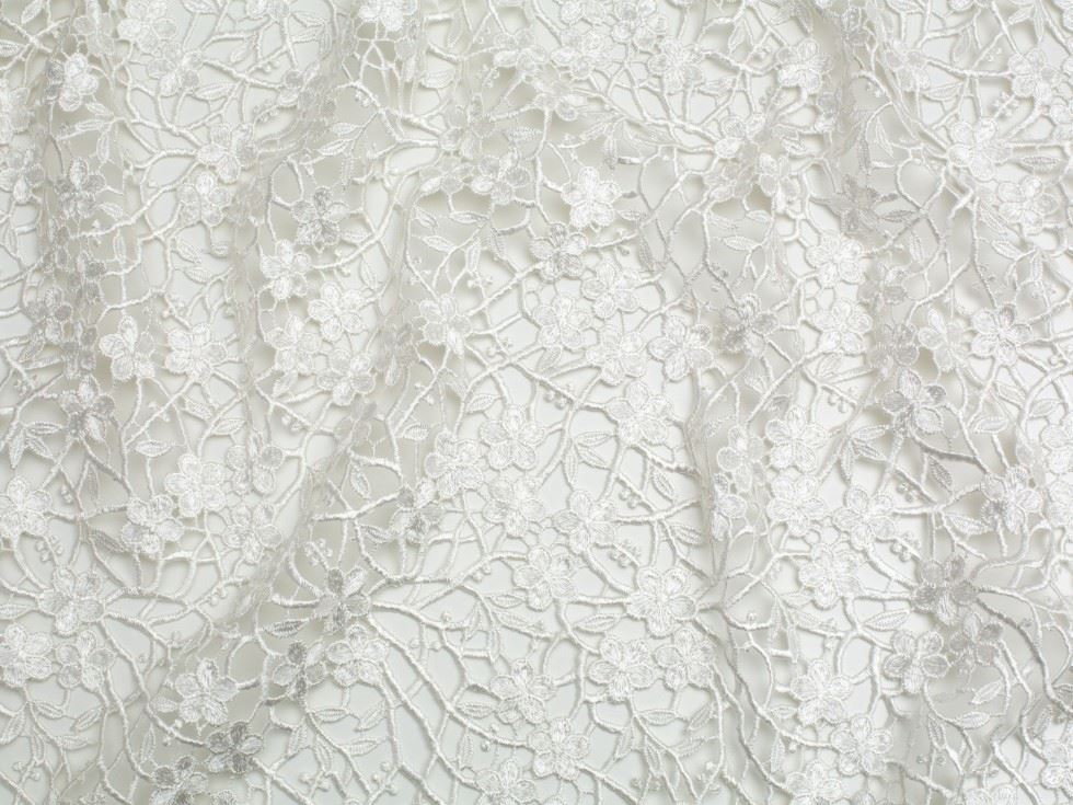 Minerva Core Range Ivory Heavy Guipure Lace Fabric