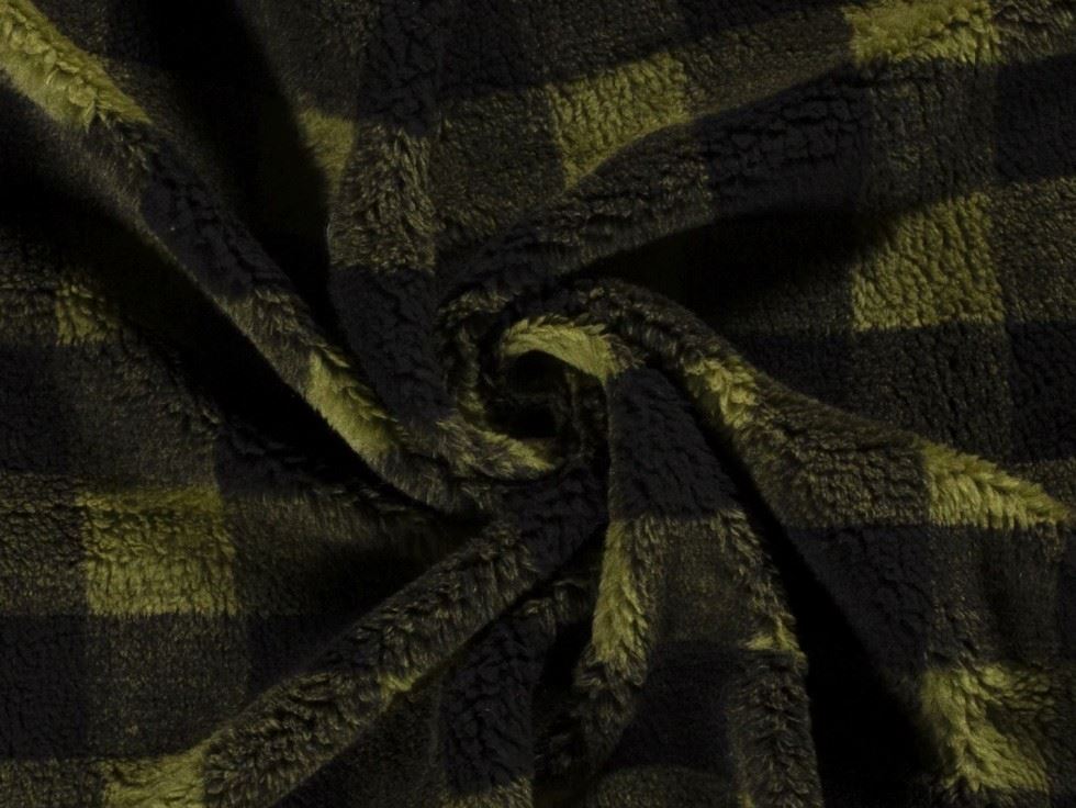 Sherpa Fleece Fur Fabric Green
 