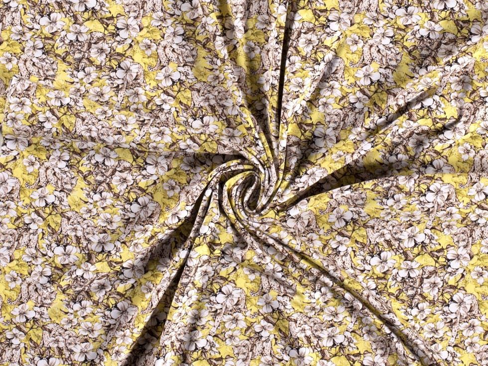 Cotton Jersey Stretch Knit Fabric Yellow
 