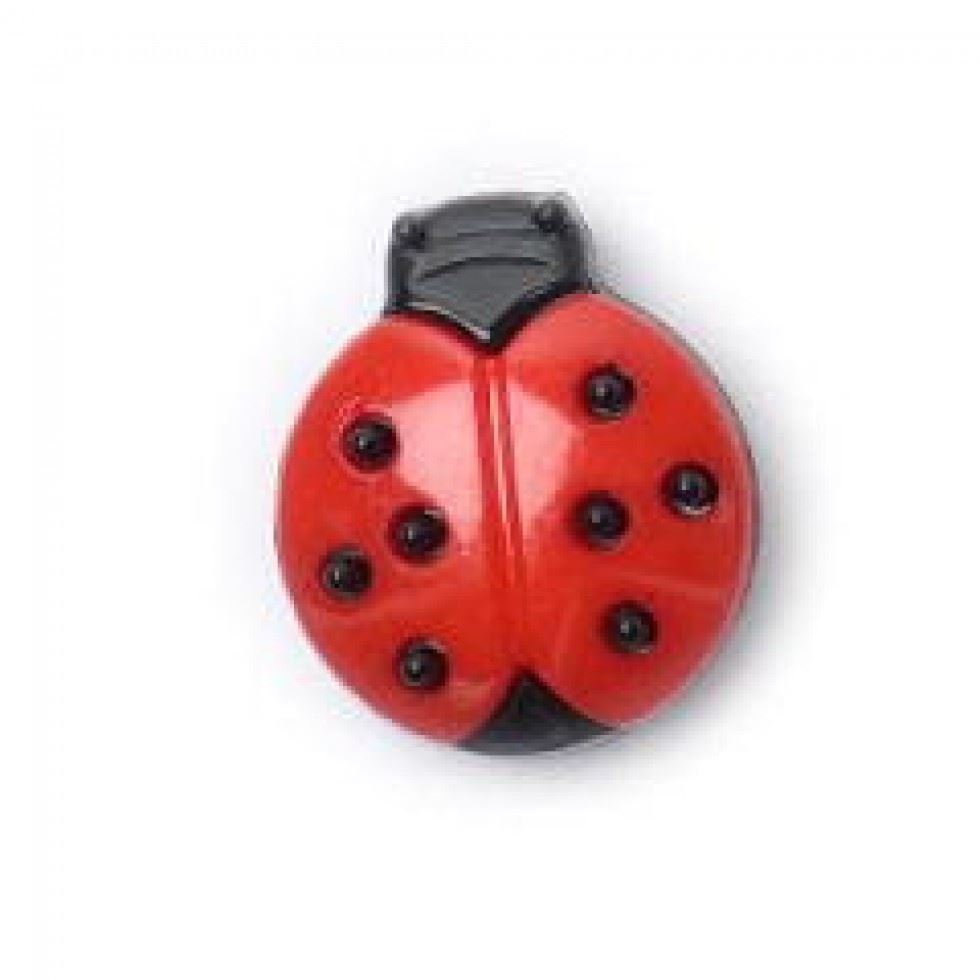 Crendon Ladybird Shank Buttons (Value Pack) Red
