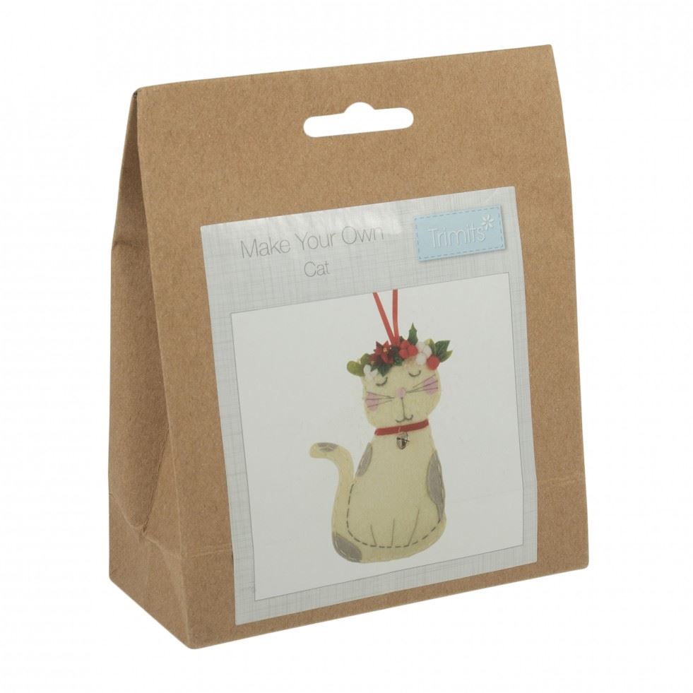 Trimits Felt Decoration Kit Christmas Cat