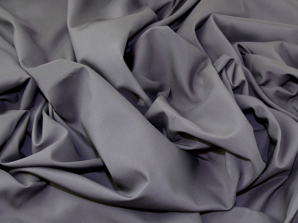 Dark Grey Deadstock Stretch Woven Lining Fabric