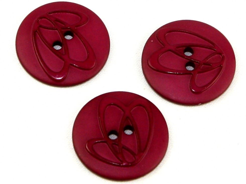 Dill Embossed Swirl Buttons (Value Pack) Plum
 