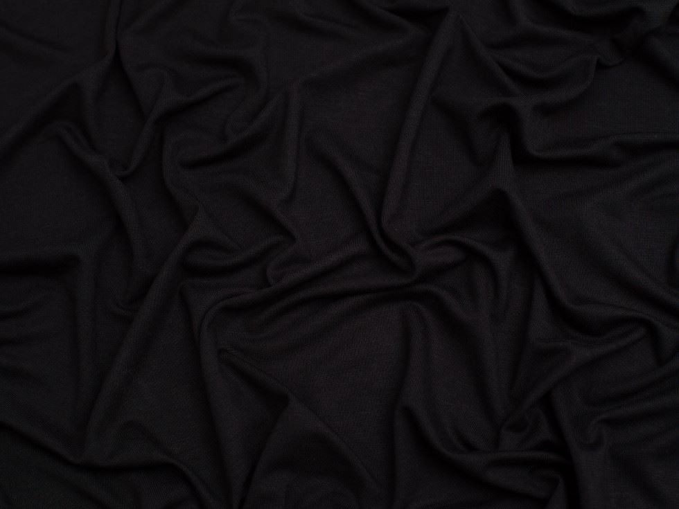 Minerva Core Range Black Bamboo Jersey Stretch Knit Fabric