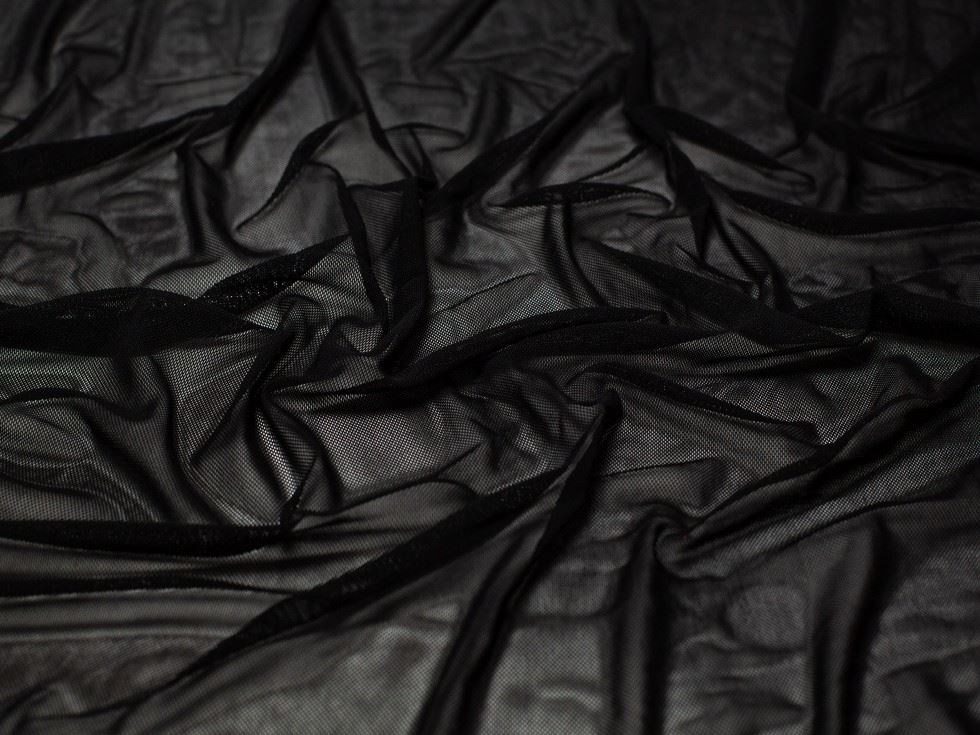 Minerva Core Range Stretch Power Net Mesh Fabric Black
 