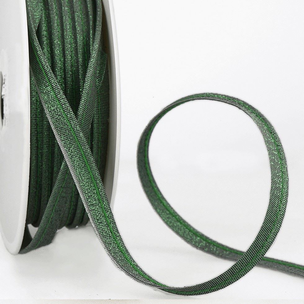 Stephanoise Metallic Lurex Flanged Piping Cord Green