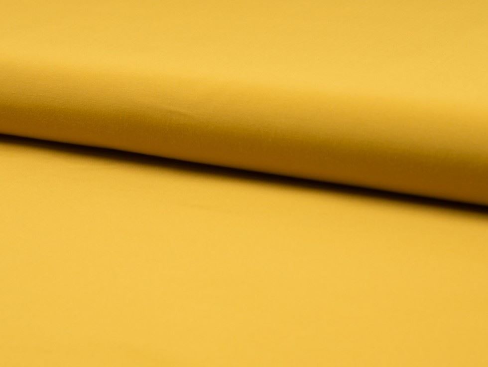 Ochre Deadstock Polycotton Memory Raincoat Coating Fabric