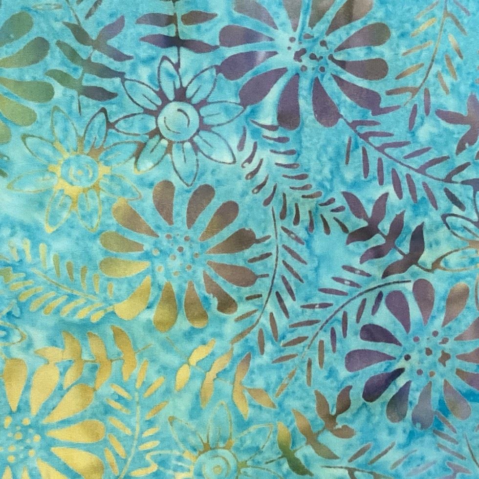Kingfisher Cotton Batik Fabric Turquoise
 