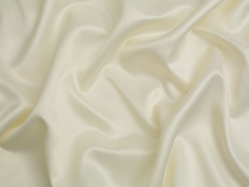 Cream Matte Polyester Satin Fabric