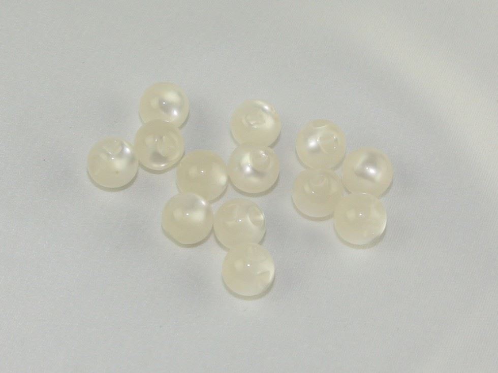 Dill Cream Pearlised Ball Buttons (Value Pack)
