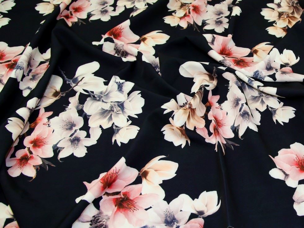 John Kaldor Barbi Four Way Stretch Suiting Fabric Navy
 