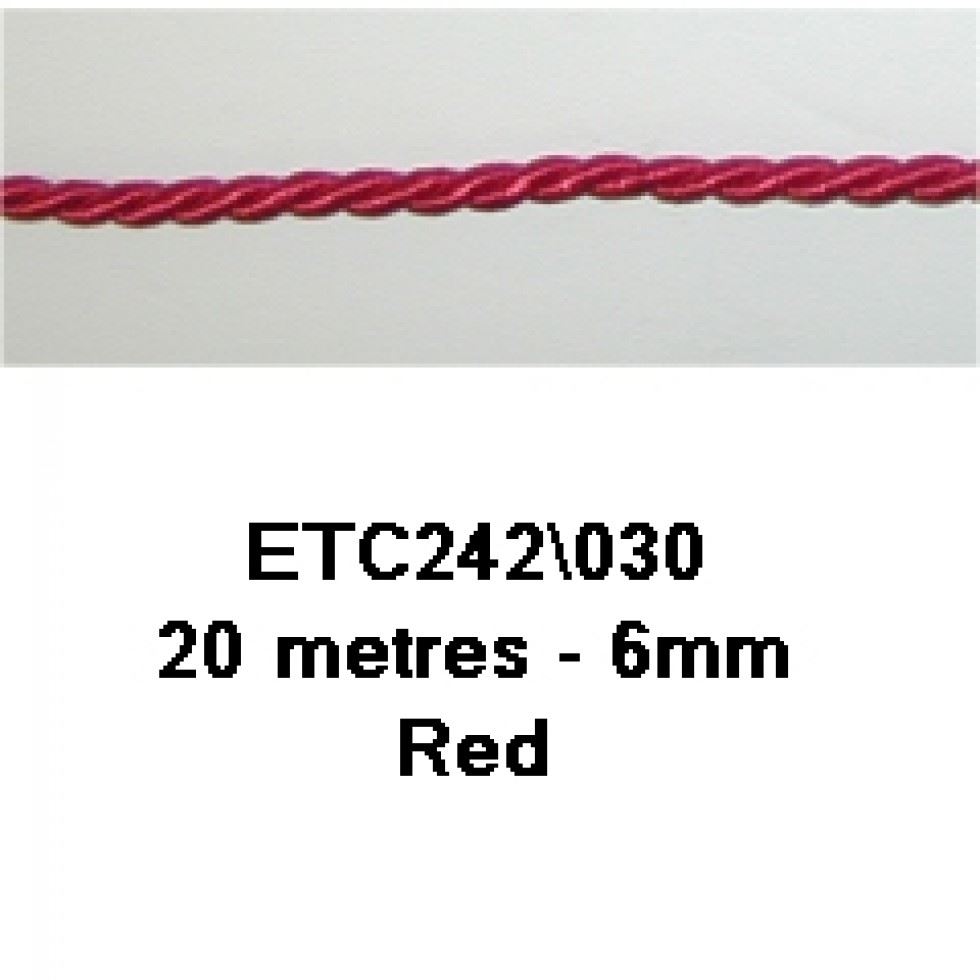 Essential Trimmings Red Decorative Cord (Value Roll)