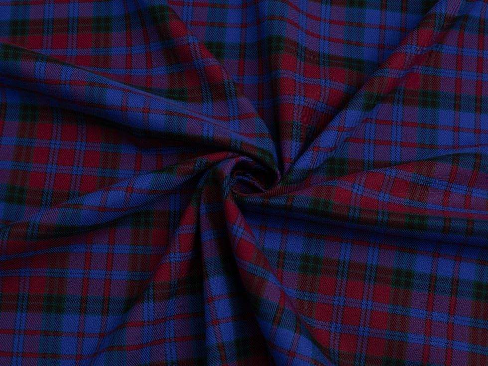 Stretch Woven Polyester Viscose Suiting Fabric Royal & Wine
