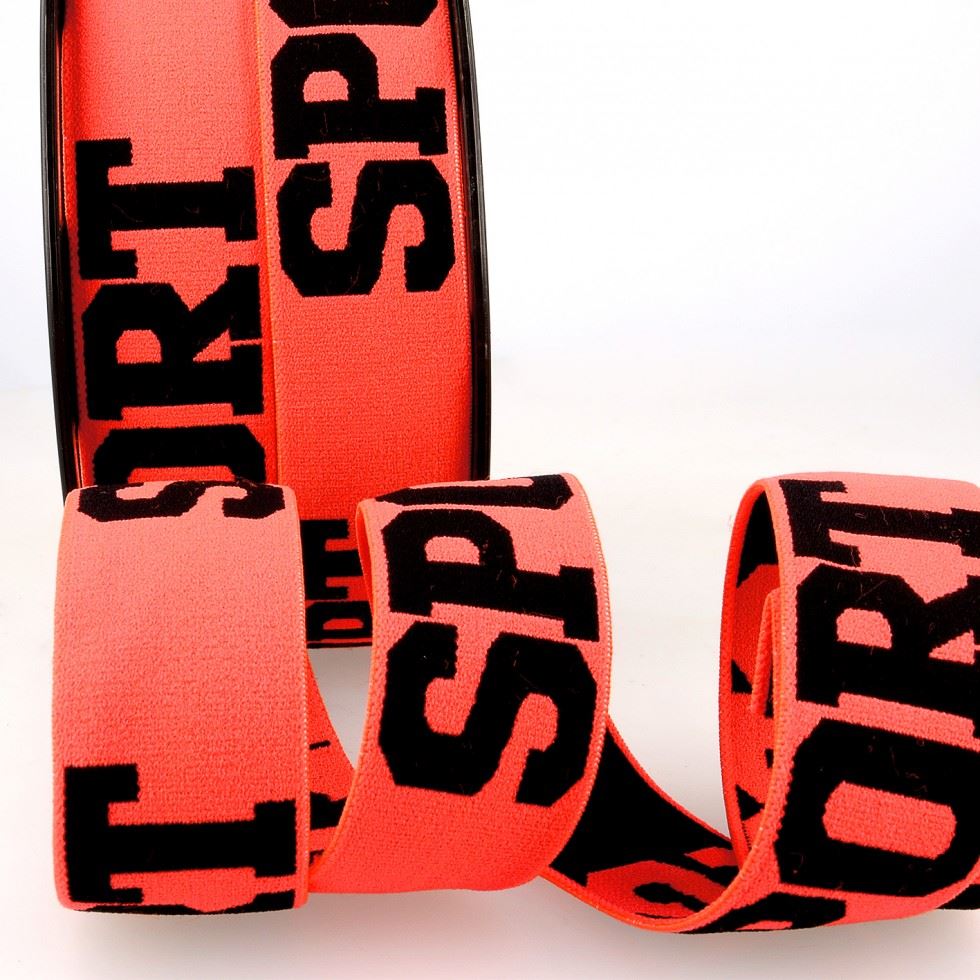 Stephanoise Sport Waistband Elastic Neon Orange Black
 