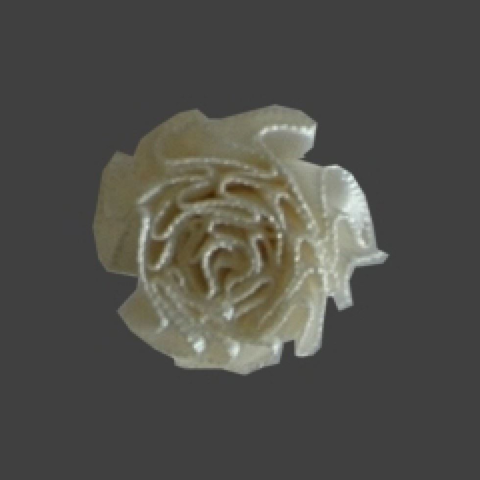 Berisfords 28 Antique White Ribbon Ruched Rosettes