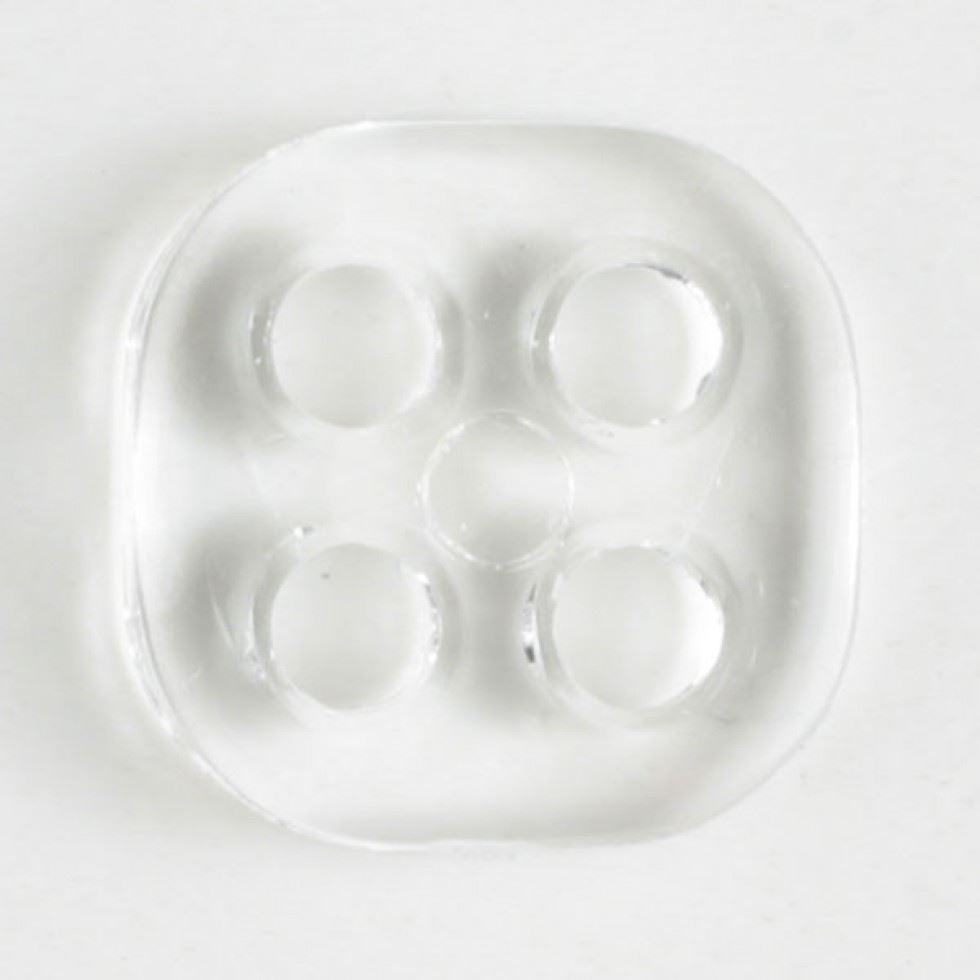 Dill Transparent Square Plastic Buttons (Value Pack)