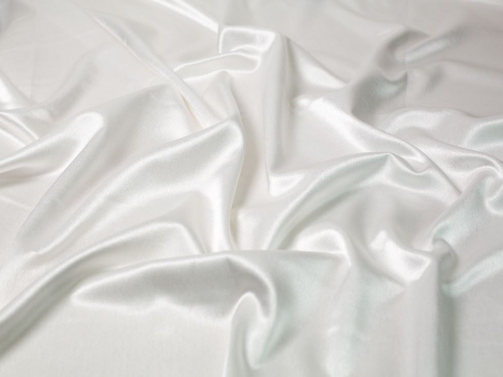 Minerva Core Range Ivory Prada Stretch Woven Satin Crepe Fabric