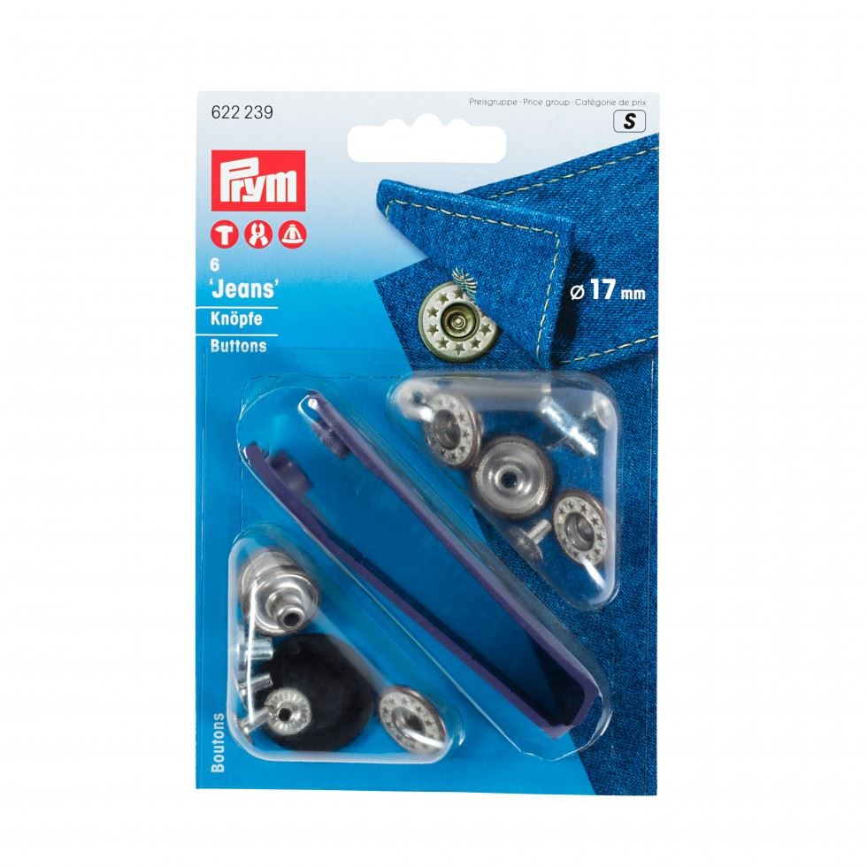Prym Antique Brass Jeans Buttons