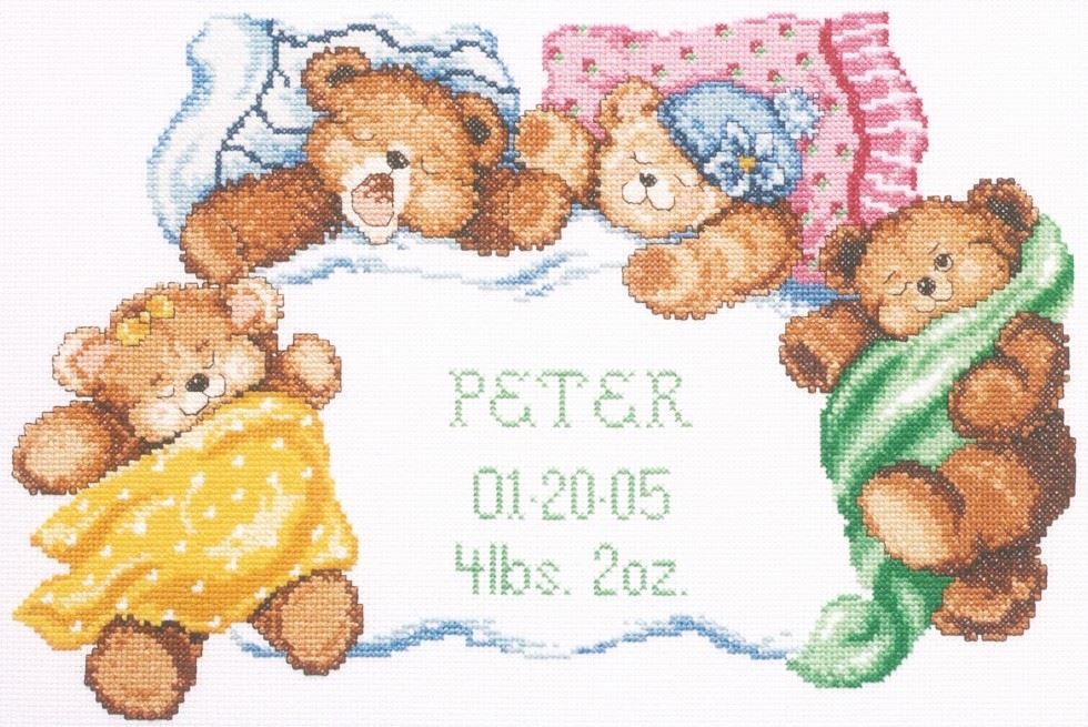 Janlynn Down For A Nap Counted Cross Stitch Kit
 
