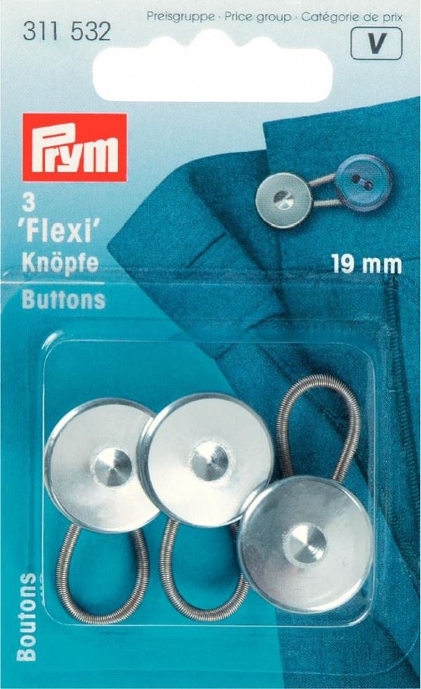 Prym Silver Extender Flexi Buttons