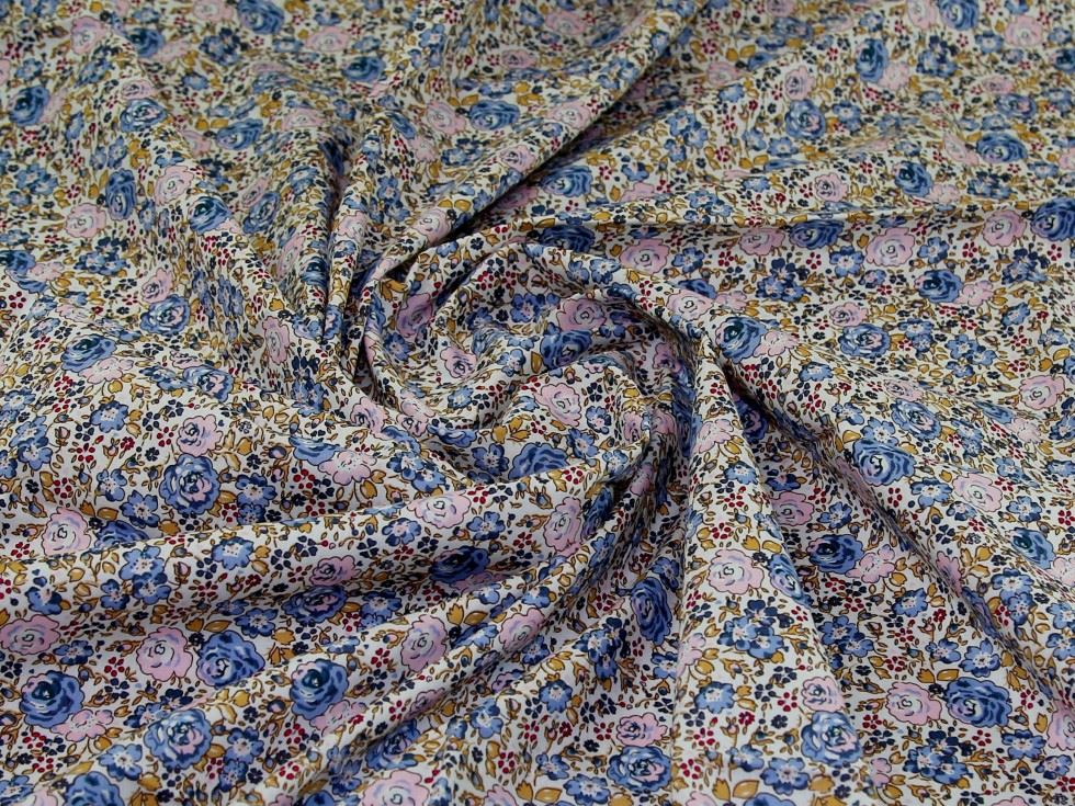 Deadstock 100% Cotton Poplin Fabric Blue
 