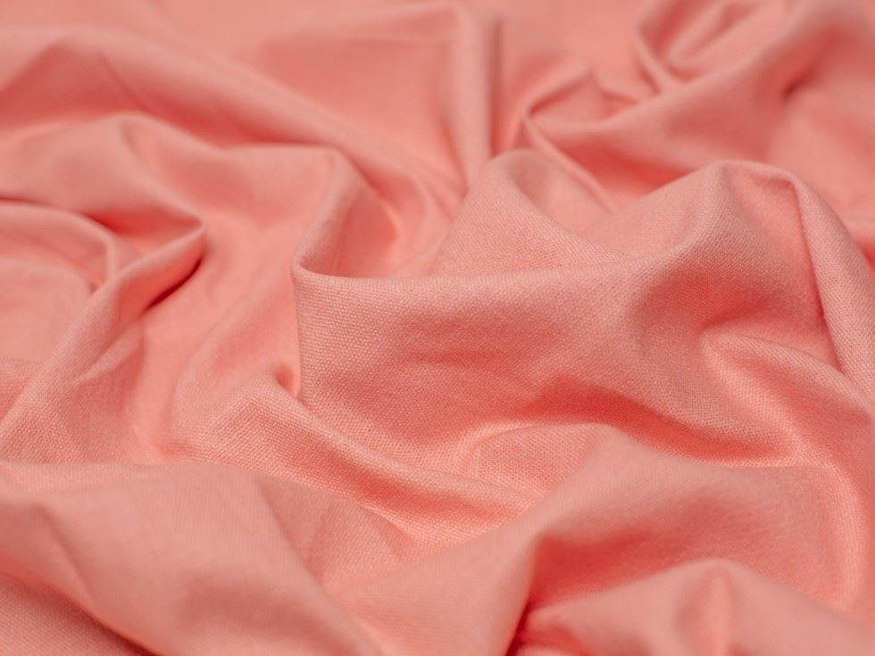 Stretch Woven Linen Blend Fabric Light Coral