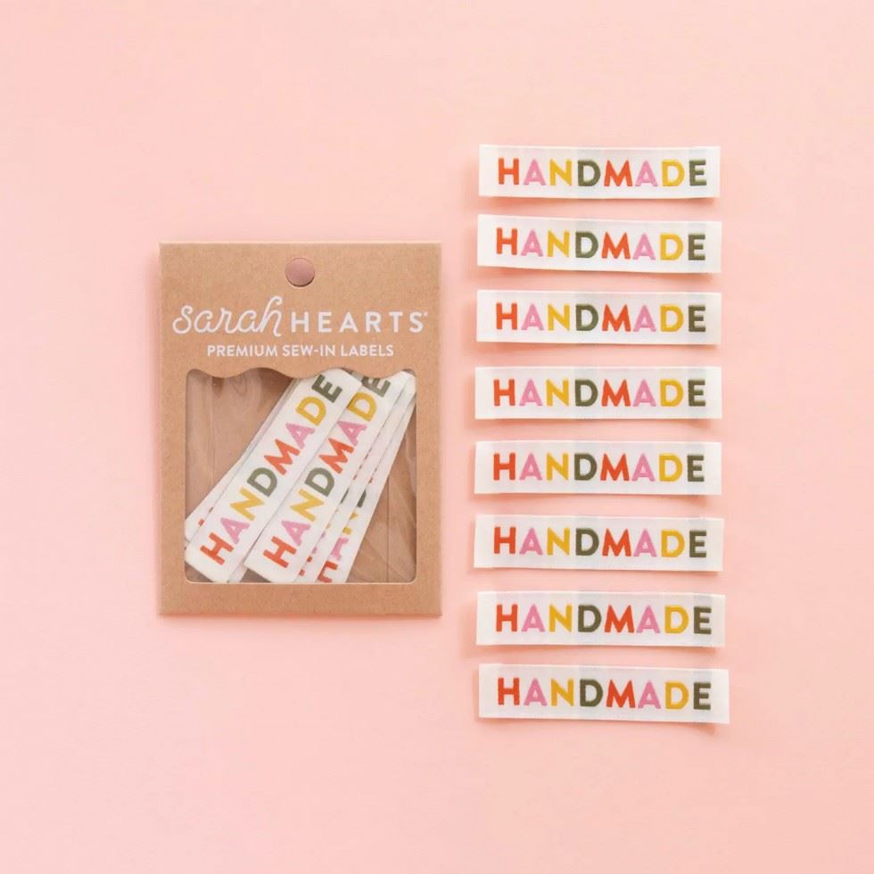Sarah Hearts Handmade Woven Labels Muted
 