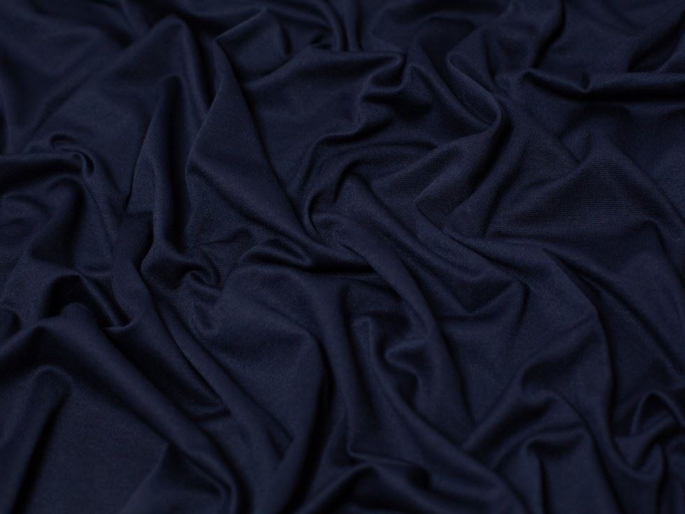 Minerva Core Range Polyester Ponte Roma Double Stretch Knit Fabric Navy Blue
 