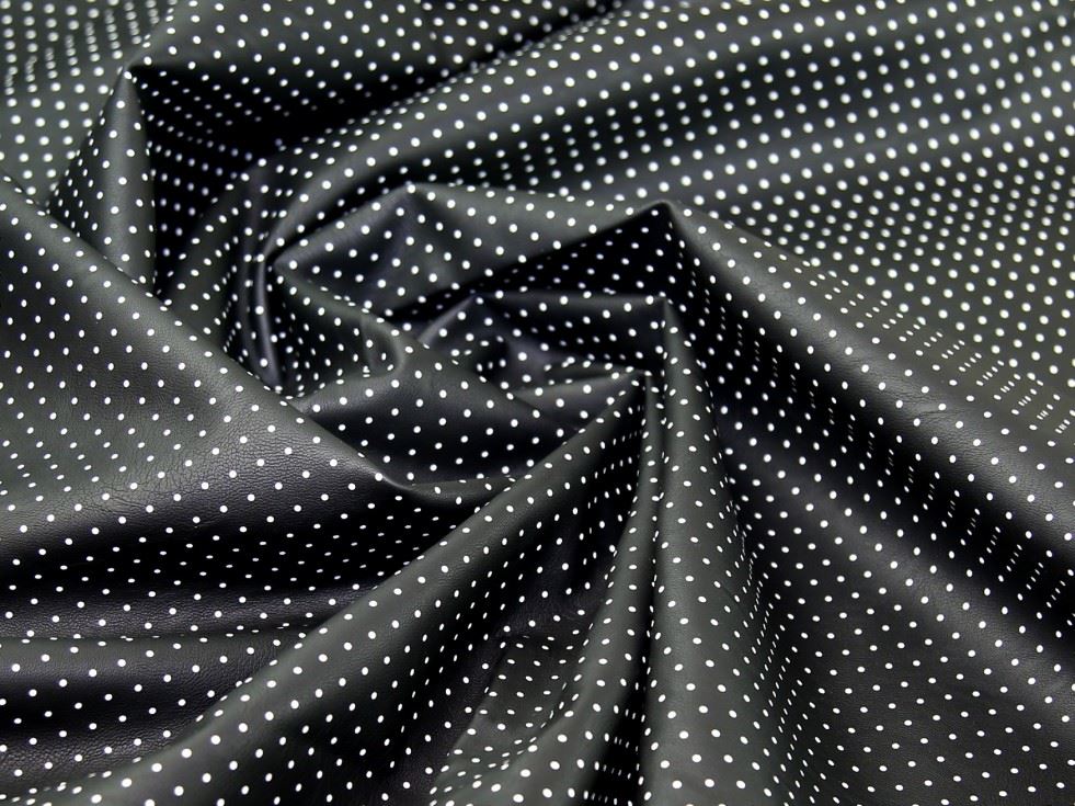 Deadstock Faux Leather Fabric Black & White
 