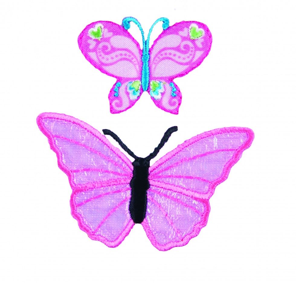 Craft Factory Pink Patch Motif Butterflies