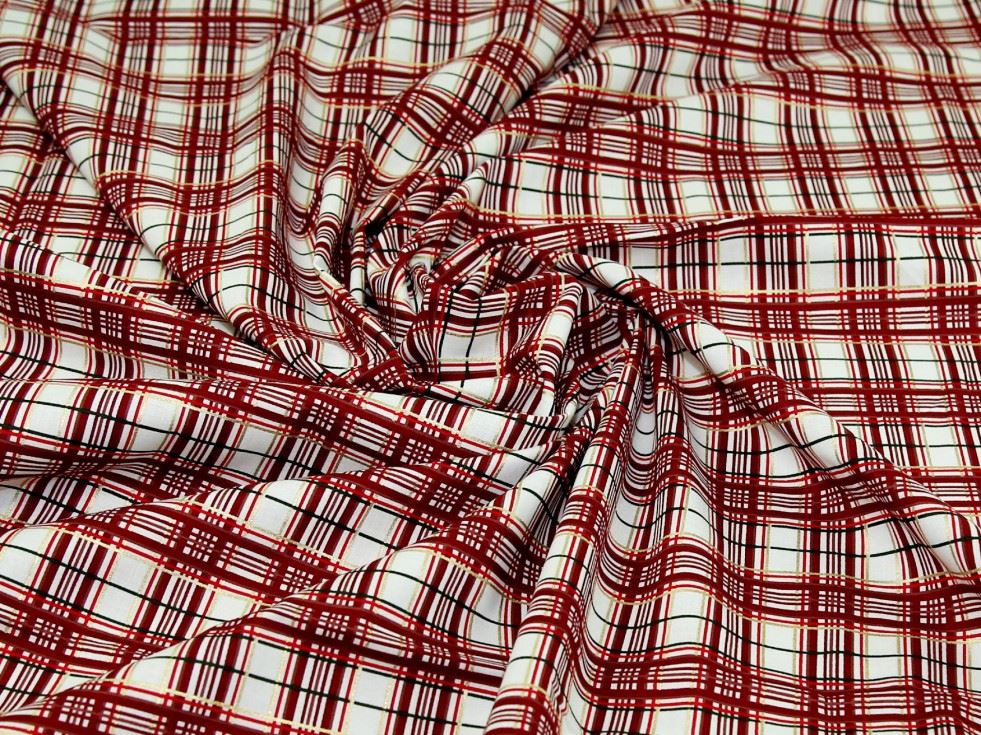 Deadstock Metallic 100% Cotton Fabric Cream
 