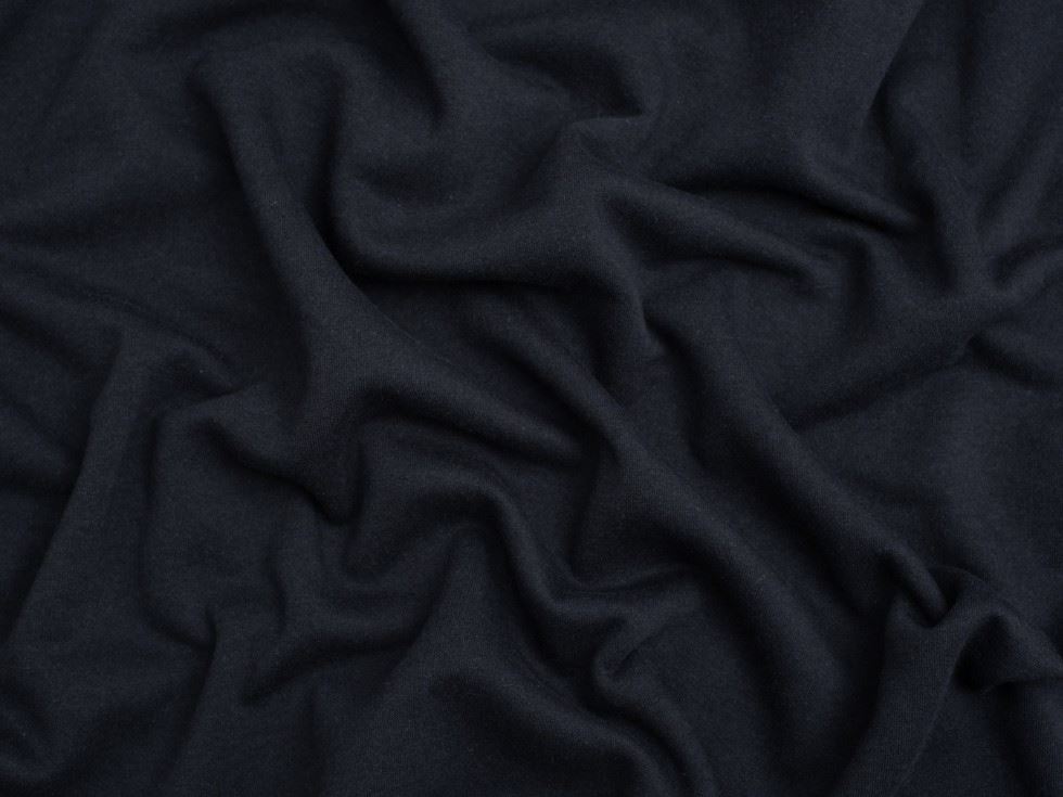 Minerva Core Range Recycled Fleece Back Sweatshirt Stretch Knit Fabric Navy Blue
 