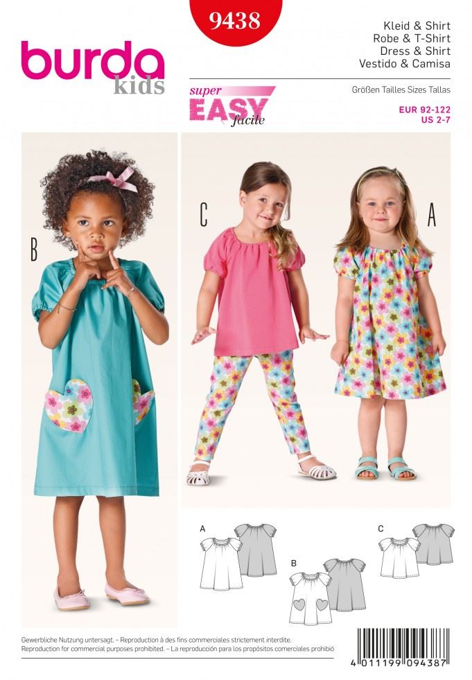 Burda Paper Sewing Pattern 9438
 