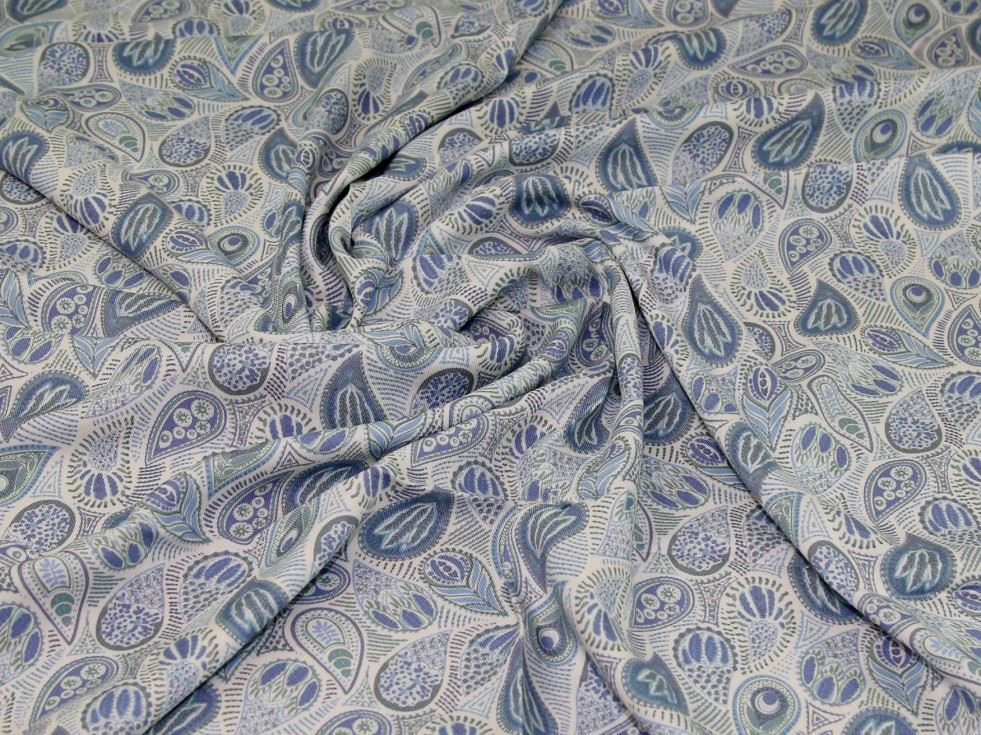Sky Deadstock Viscose Twill Fabric