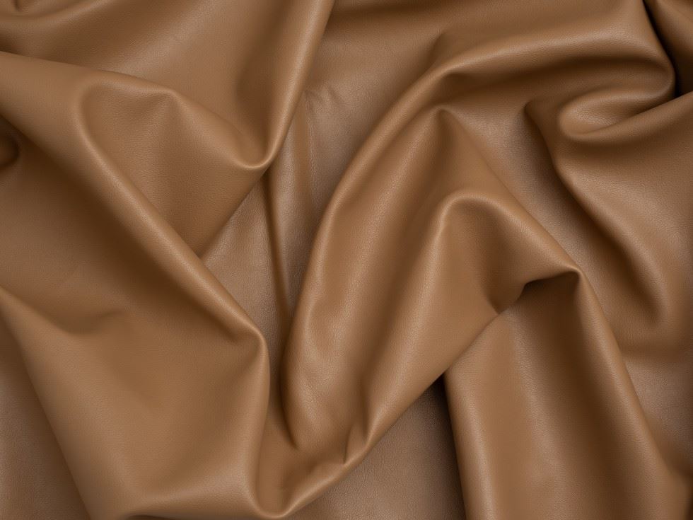 Minerva Core Range Camel Heavy Faux Leather Fabric