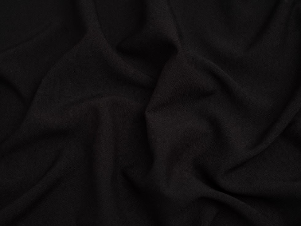 Minerva Core Range Black Wool Touch Stretch Woven Suiting Fabric