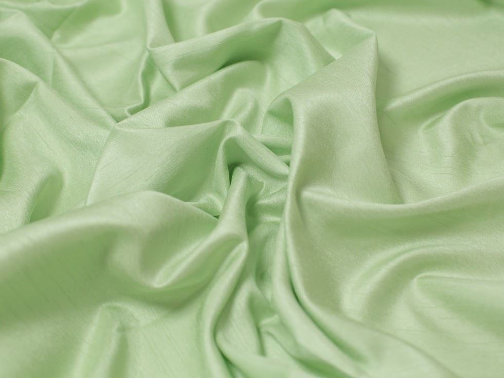 Satin Back Dupion Fabric Mint Green
 