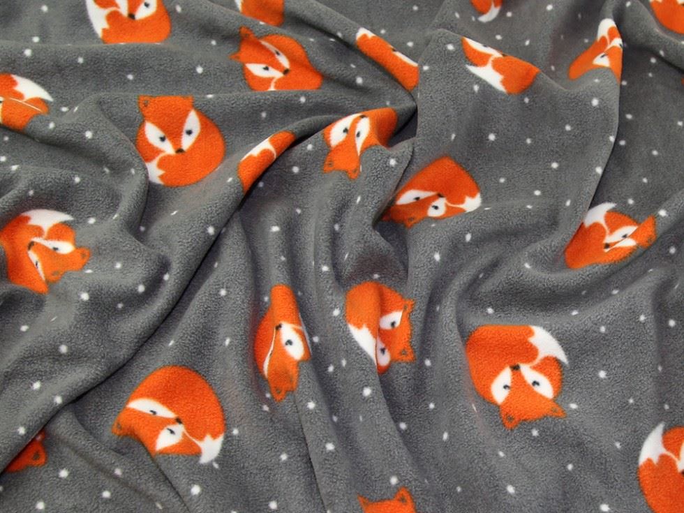 Grey Polar Fleece Fabric