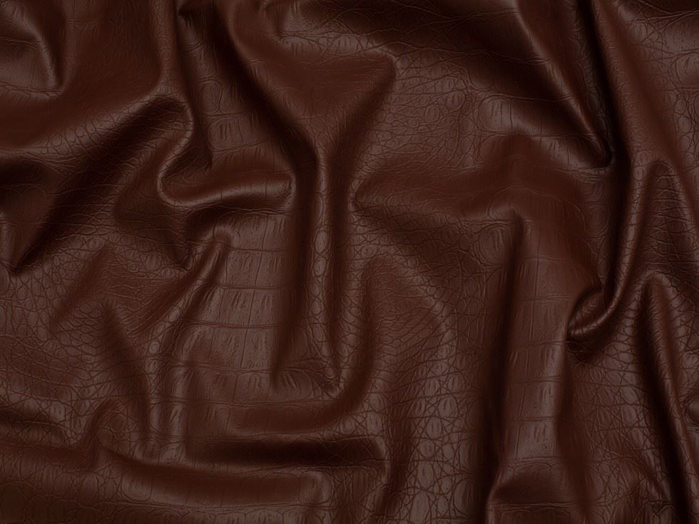 Minerva Core Range Brown Aligator Faux Leather Fabric