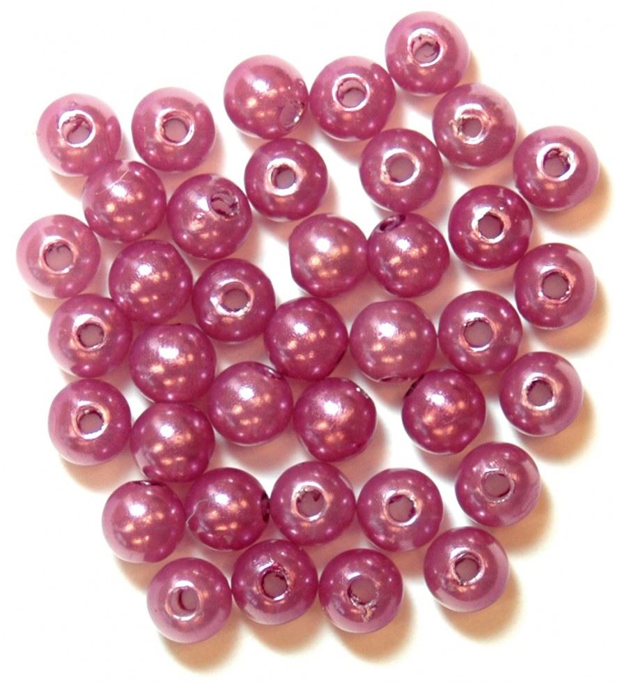 Craft Factory Lavender Round Pearl Beads