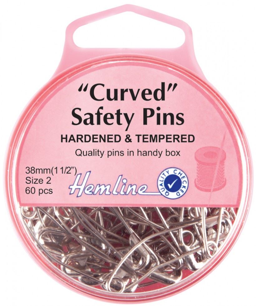 Hemline Curved Safety Pins
